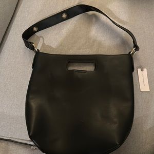 Anthropologie Black Bucket Bag NWT